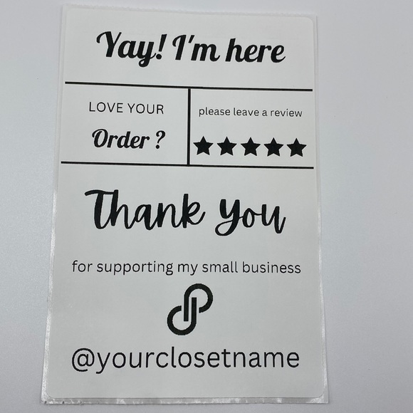 Large Custom Personalized Thermal Package Labels Stickers for Resellers … - Picture 1 of 3